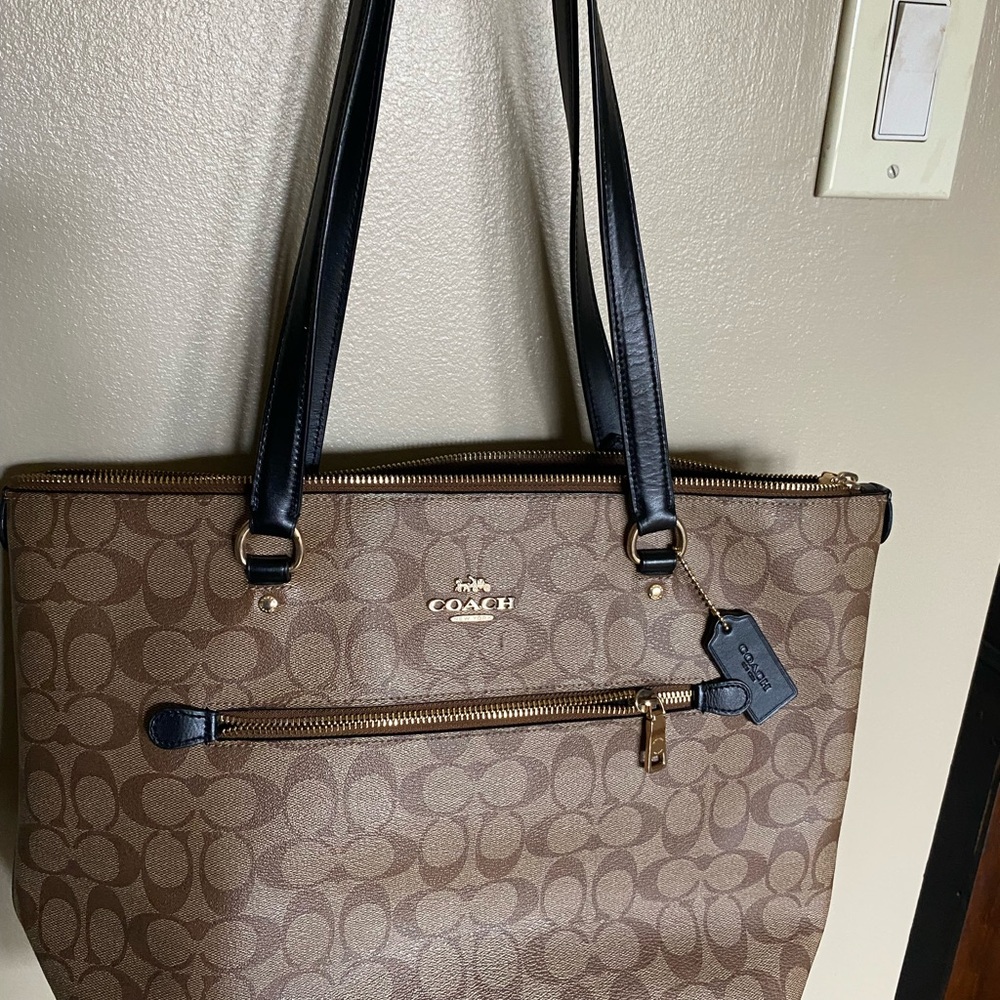 Coach Brown Signature Tote Bag
